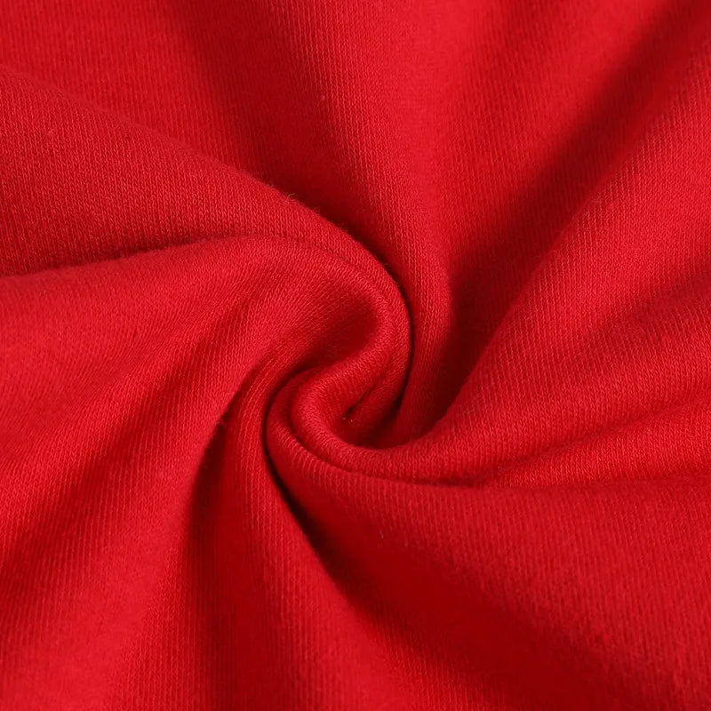 My 1st Christmas Santa Claus Elk Print Newborn Cute Long Sleeve Romper Red Cotton Baby Boys Girls Bodysuit