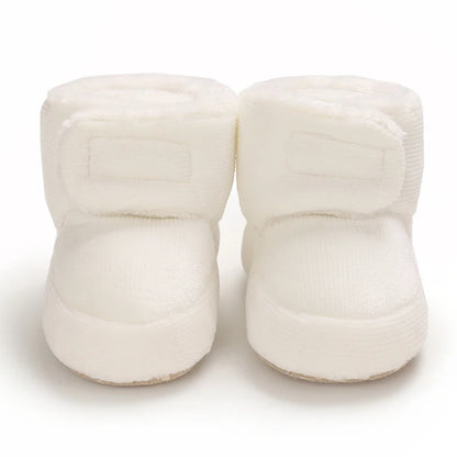 Winter Baby Cotton Shoes Thick Plush Snow Boots Soft Casual Walking Shoes for 0-18 Month Old Comfortable Toddler Footwear