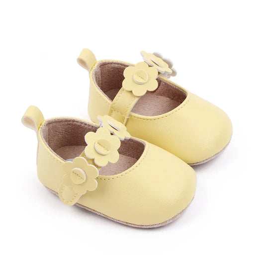 0-2 Years Baby Girls PU Leather Shoes Spring Autumn Flower