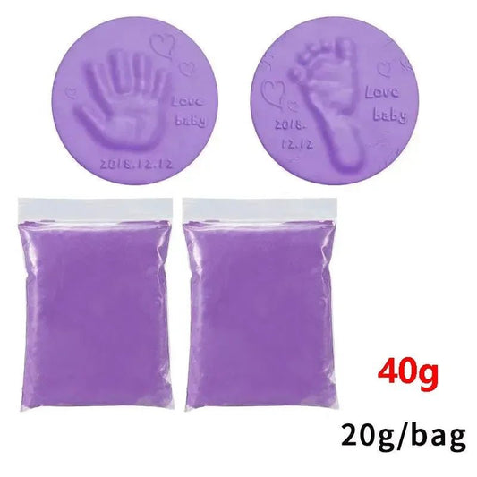 20/40g Baby DIY Hand and Footprint Soft Clay Fluffy Material - BabyHaven