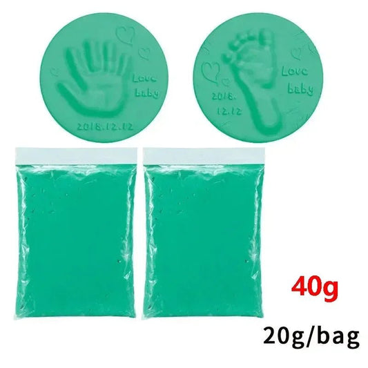 20/40g Baby DIY Hand and Footprint Soft Clay Fluffy Material - BabyHaven