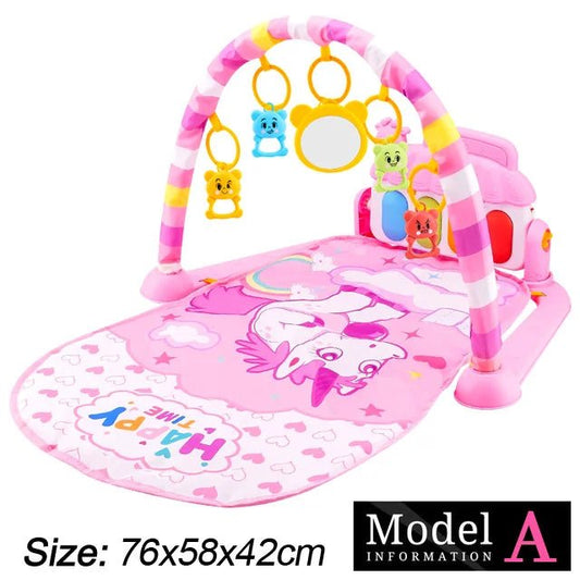 Baby Fitness Stand Music Play Gym Toys Newborn 0 - 36 Months - BabyHaven