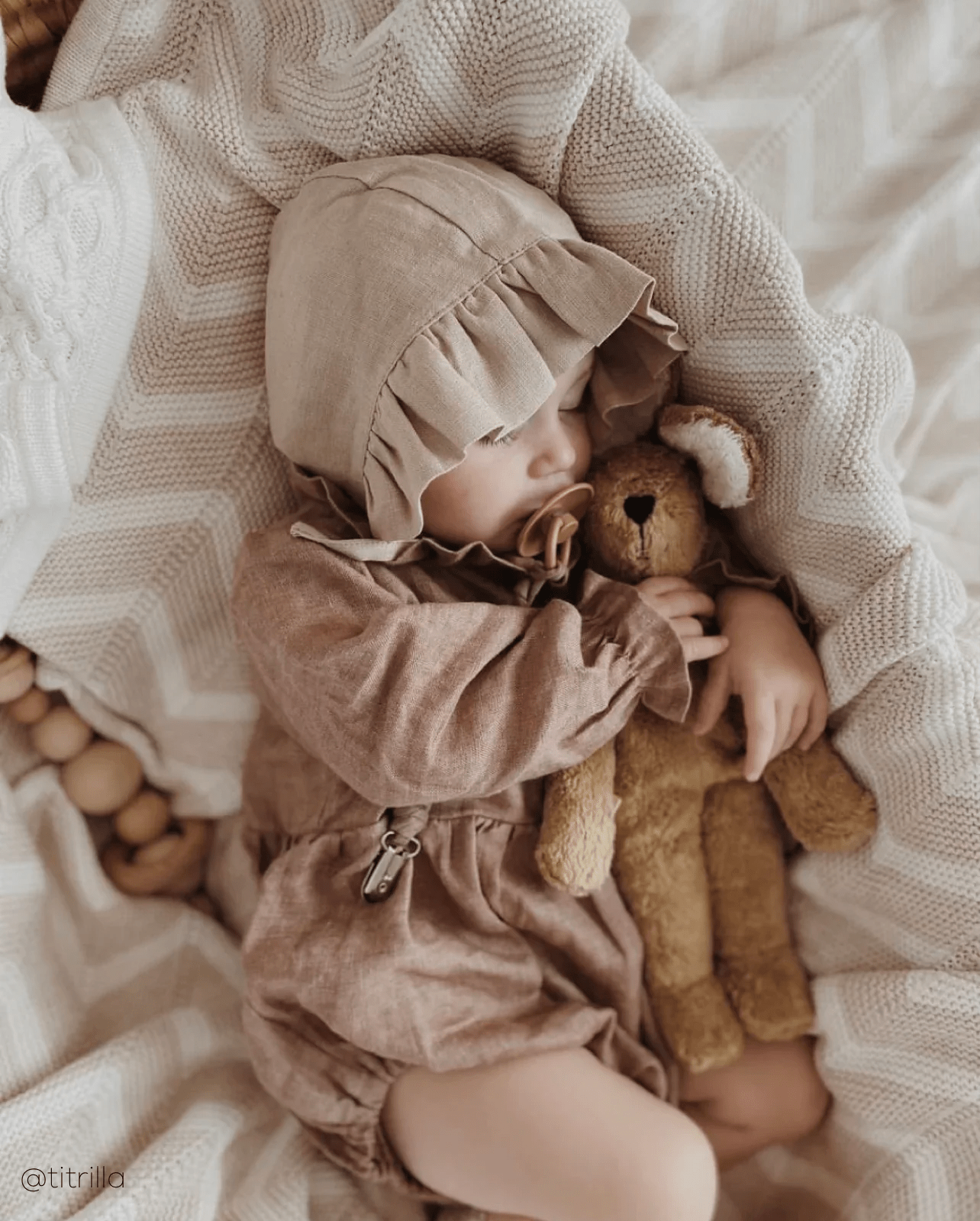 2Pcs Spring Baby Girls Playsuit With Hat Long Sleeves Newborn Romper Cotton Linen Infant Clothes - BabyHaven