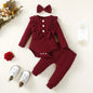 Charming Newborn Baby Girl Clothes Set 3-24 Months with long sleeve tops, floral pants, and a matching headband.