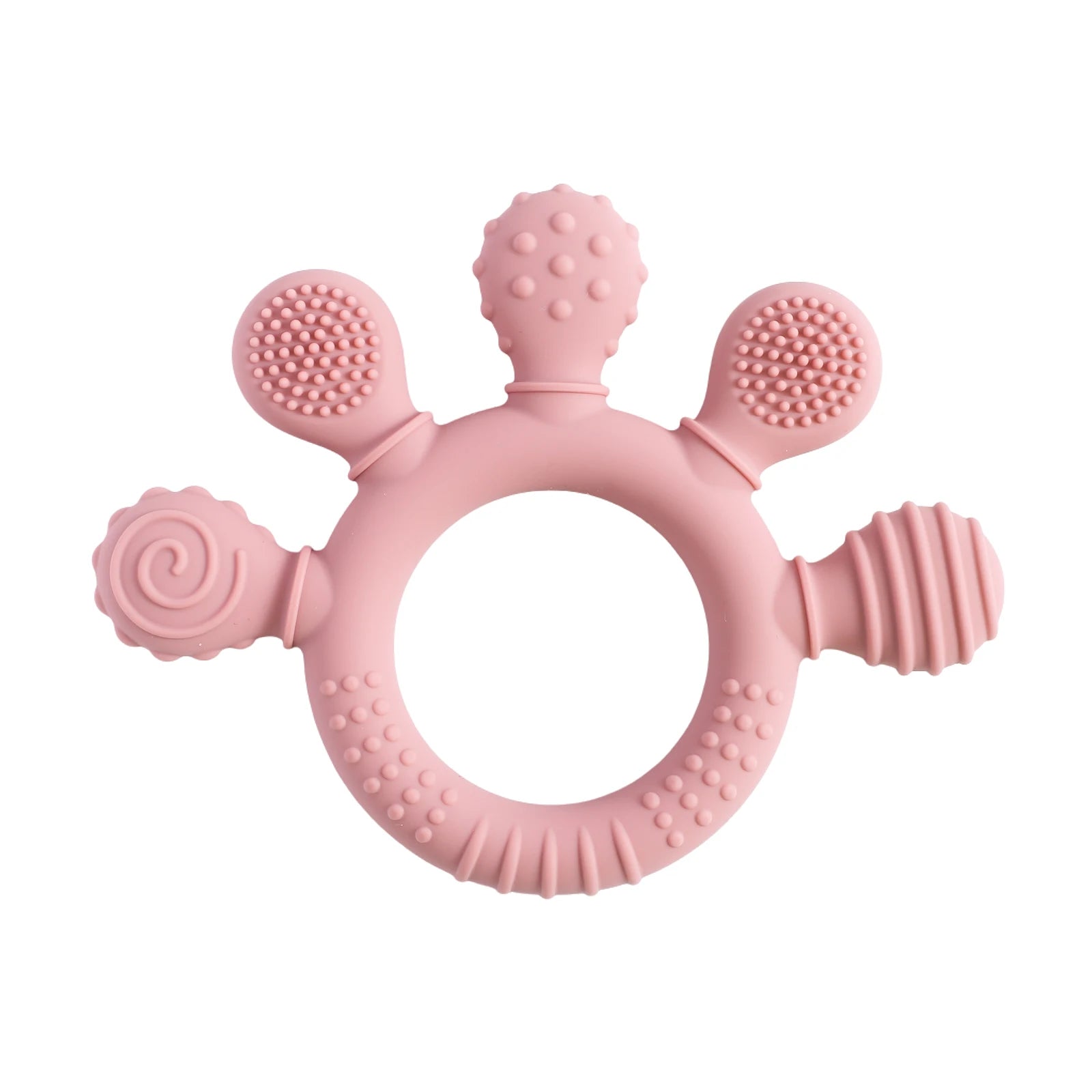 1pc Silicone Teether Food Grade Baby 0 - 12 Toys for Toddlers - BabyHaven