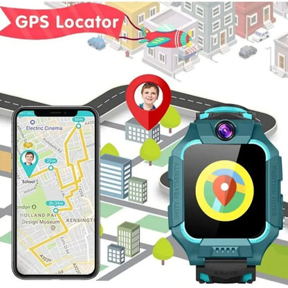 Kids Smart Watch SOS Antil-lost GPS Location Camera Sim Card Call IP67 Waterproof Smart Watch For Ios Android Kids Gift