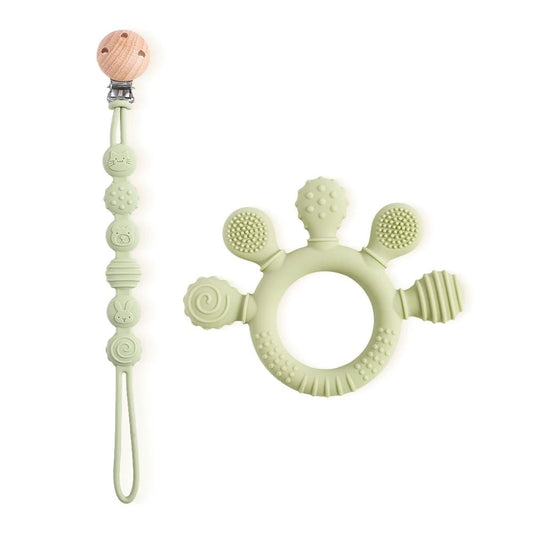 1pc Silicone Teether Food Grade Baby 0 - 12 Toys for Toddlers - BabyHaven