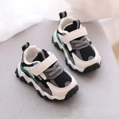 2024 Spring Autumn New Kids Sport Shoes Fashion Cross-tied Mesh Breathable Boys Sneakers Children Girls Outdoor Running Shoes