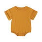 Infant Bamboo Fiber Romper Summer Essential Solid Color Customized T-Shirt Short Sleeve Newborn Bodysuit Baby Jumpsuit 3 - 24 Months - BabyHaven