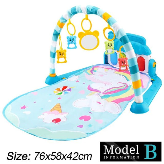 Baby Fitness Stand Music Play Gym Toys Newborn 0 - 36 Months - BabyHaven