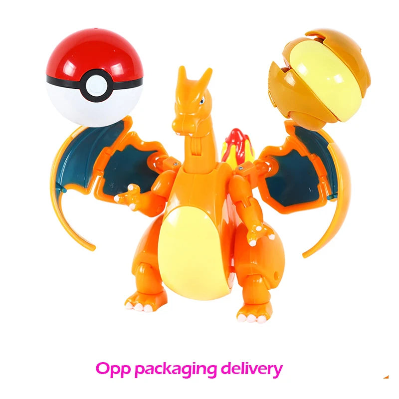 Figure Pokemon Pokeball Transform Pikachu Charizard Toy