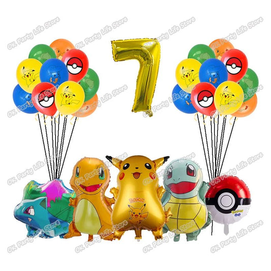 Pokemon Birthday Party Decoration Pikachu Lightning Balloon Set - BabyHaven