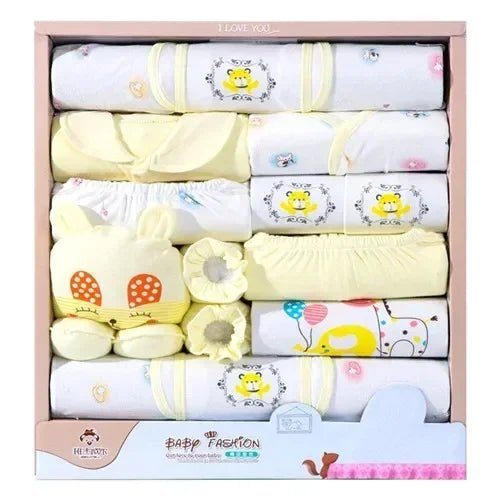 18 Piece Newborn Baby Girl Clothes Set 100% Cotton Gift - BabyHaven
