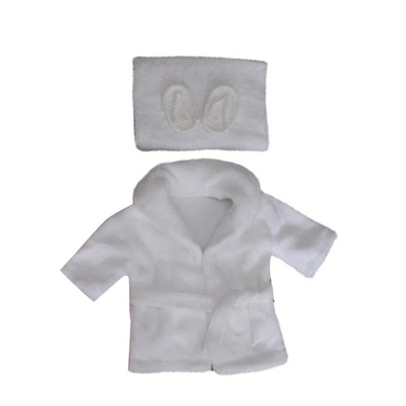 Baby Photography Props Baby Hooded Robe With Belt Bathrobes Bath Towel Cucumber slipper Set Creative Photo Outfit for 0 - 3 Moths - BabyHaven