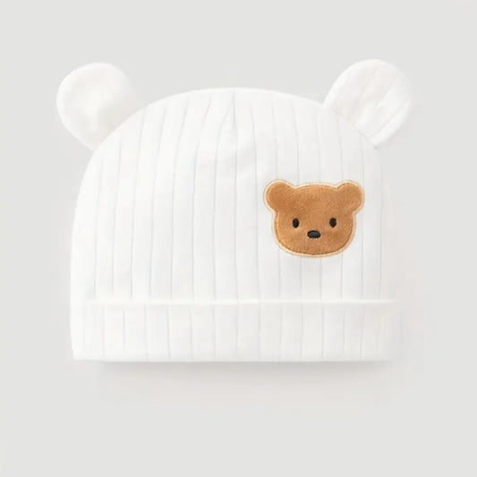 Baby Beanie Hat - Soft Stretchy Infant Newborn Hat with Snap Closure, Lightweight Warm Winter Cap for Boys & Girls, Easy-Care