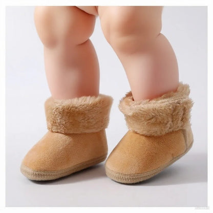 Cozy First Walkers! Warm Fleece Baby Booties with Non-Slip Soles for Infants 0-12 Months, Unisex Winter Socks