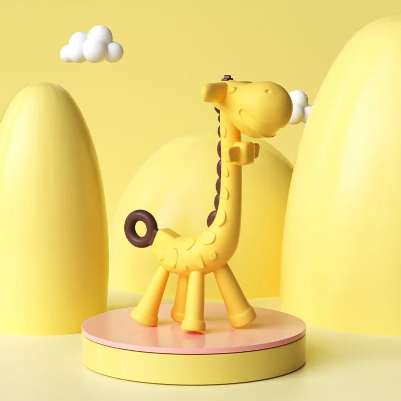 Food Grade Baby Molar Teether Silicone Giraffe Teethers Cartoon Teething for Babies Relief Gums Pain Toys Newborn Essentials - BabyHaven