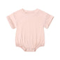 Infant Bamboo Fiber Romper Summer Essential Solid Color Customized T-Shirt Short Sleeve Newborn Bodysuit Baby Jumpsuit 3 - 24 Months - BabyHaven