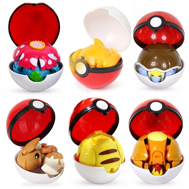 Figure Pokemon Pokeball Transform Pikachu Charizard Toy