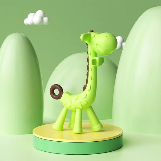 Food Grade Baby Molar Teether Silicone Giraffe Teethers Cartoon Teething for Babies Relief Gums Pain Toys Newborn Essentials - BabyHaven