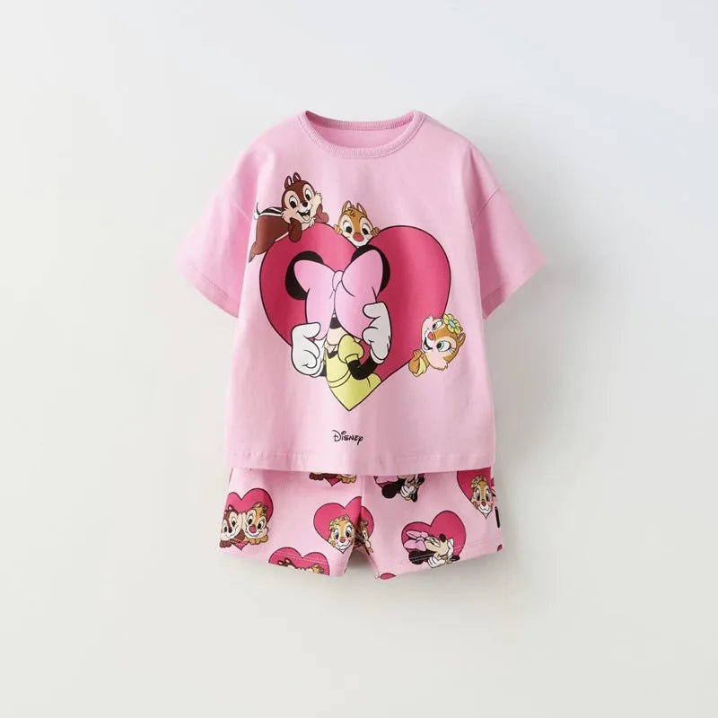 Simba Printed Boys Tracksuit Summer Short Sleeve Suit Children's Loose Fashion Baby T-Shirt Outfit - BabyHaven