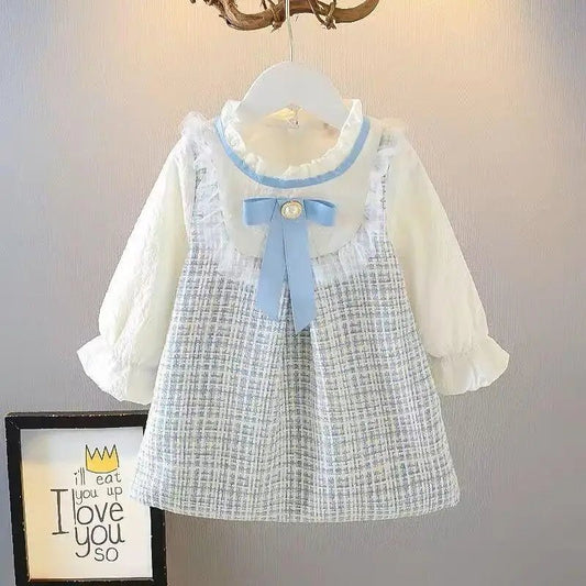 Girls Long Sleeve Skirt Cute Loose Dress for Kids Fashion - BabyHaven