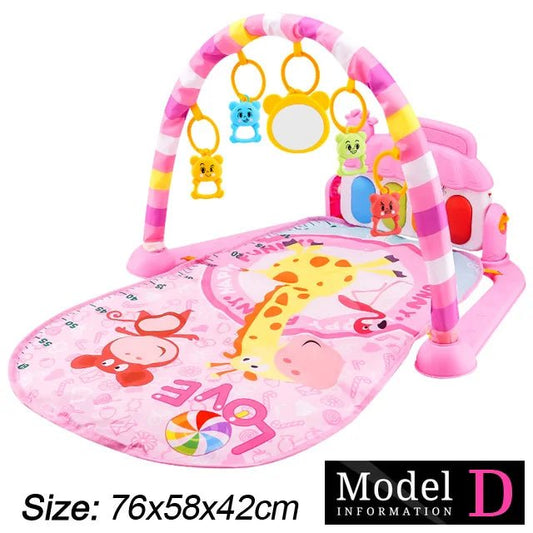 Baby Fitness Stand Music Play Gym Toys Newborn 0 - 36 Months - BabyHaven