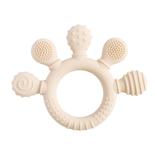 Baby Teether Silicone Teething Toys for Infant Baby Acessories 0 12 Months Baby Silicone Baby Toys Teether Gum Cartoon Rattle - BabyHaven