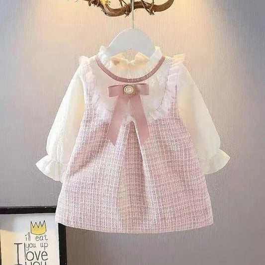Girls Long Sleeve Skirt Cute Loose Dress for Kids Fashion - BabyHaven