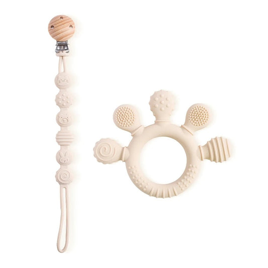 1pc Silicone Teether Food Grade Baby 0 - 12 Toys for Toddlers - BabyHaven
