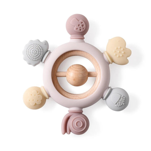 1pc Silicone Teether Food Grade Baby 0 - 12 Toys for Toddlers - BabyHaven