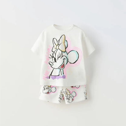 Simba Printed Boys Tracksuit Summer Short Sleeve Suit Children's Loose Fashion Baby T-Shirt Outfit - BabyHaven