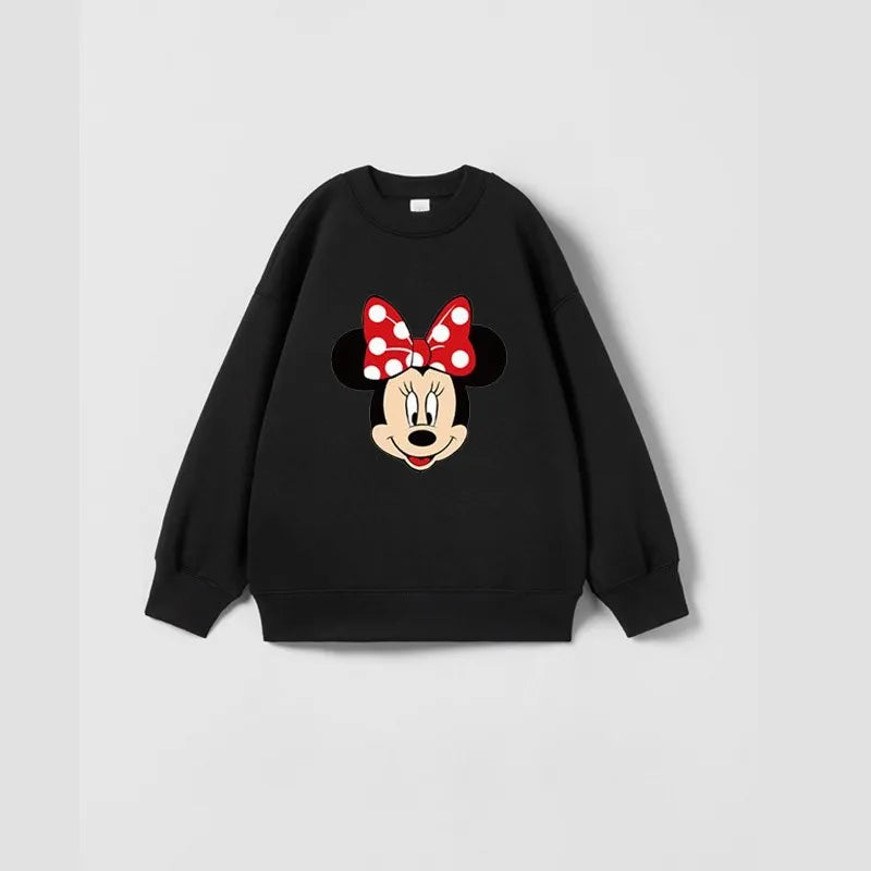 Cartoon Sweatshirt Pants Minnie Print Hoodies Cute Kids Set