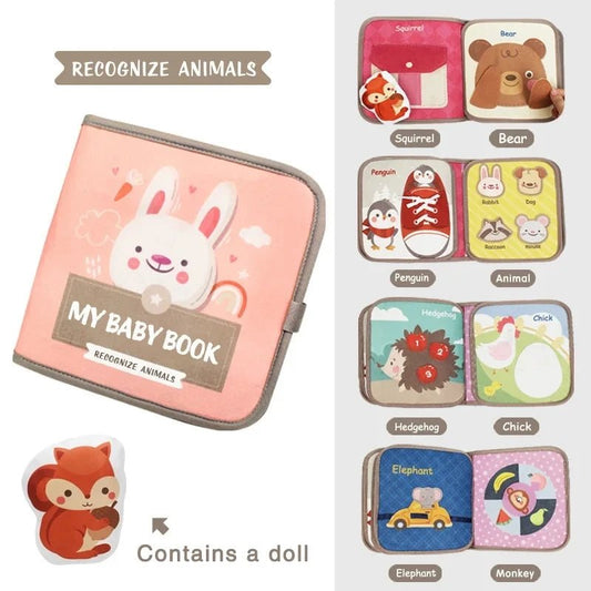 Quiet Book for Toddler Animal Cognitive Fabric Activity - BabyHaven