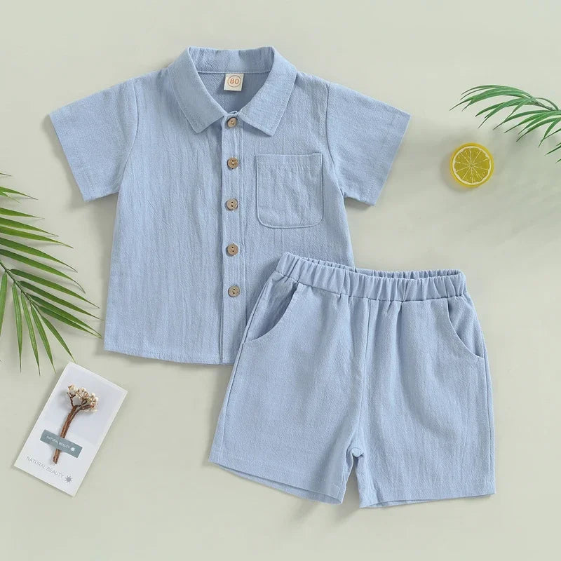 Baby Boy Summer Clothes Toddler Infant T-Shirt Shorts Set