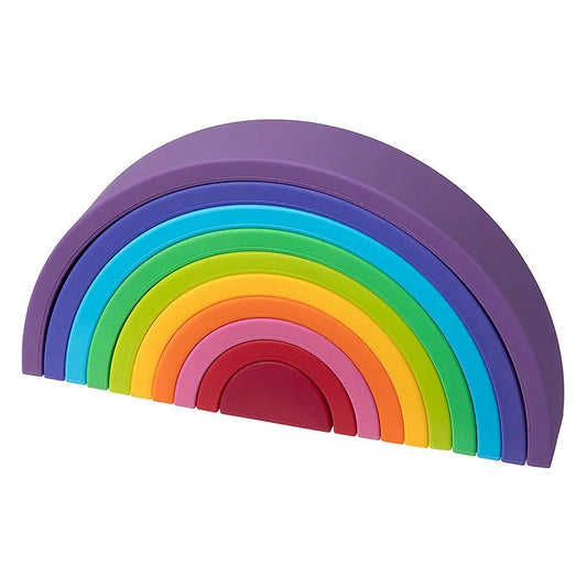 New 6 - 10pcs Baby Silicone Building Block BPA Free Rainbow Soft Block 3D Educational Montessori Toys Baby Teether Gifts - BabyHaven