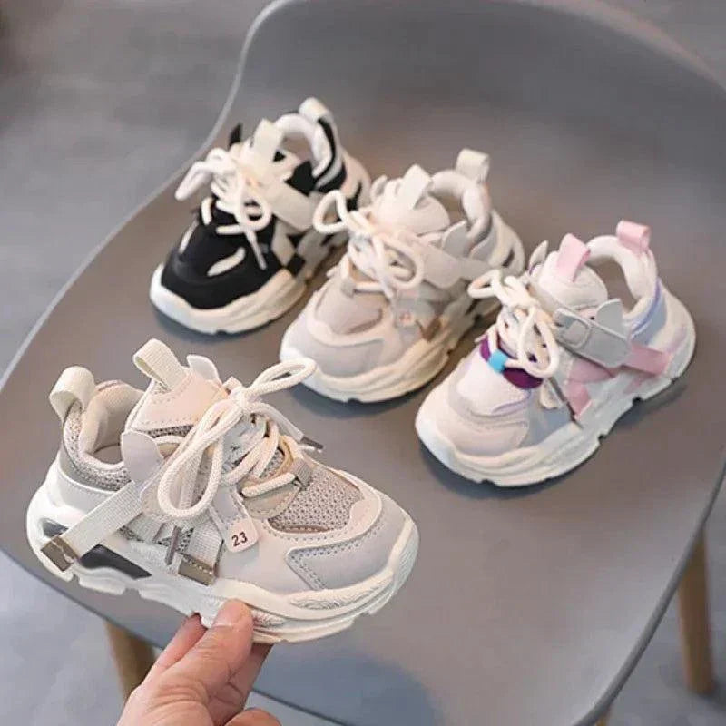 Safe Steps anti-slip sneakers for toddlers 1-3 years with durable rubber sole and breathable design.