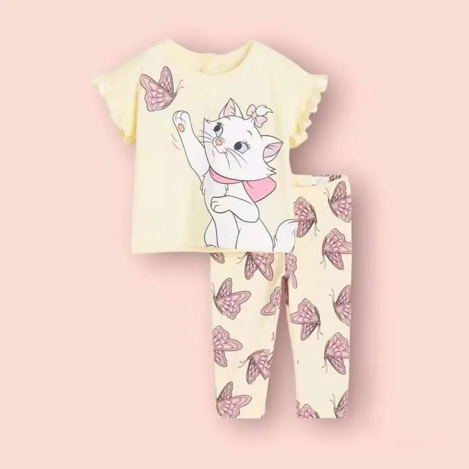 Disney Minnie Mouse Baby Girls Full Print Set Spring Autumn Clothing Long Sleeve Top and Pants Outfit - BabyHaven