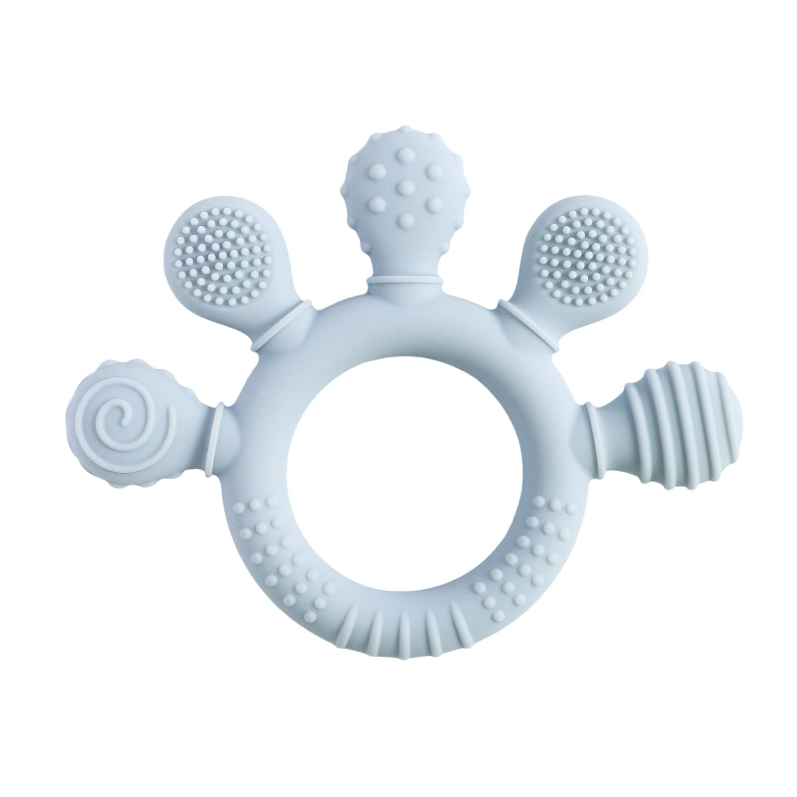 Baby Teether Silicone Teething Toys for Infant Baby Acessories 0 12 Months Baby Silicone Baby Toys Teether Gum Cartoon Rattle - BabyHaven