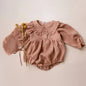 2Pcs Spring Baby Girls Playsuit With Hat Long Sleeves Newborn Romper Cotton Linen Infant Clothes - BabyHaven