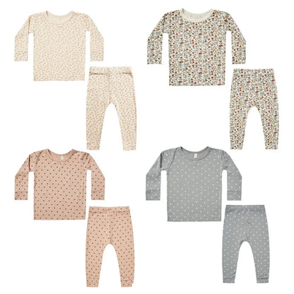 6-36M Newborn Kid baby Boys Girls Clothes set Long Sleeve Print T Shirt Top and Pant suit Homewear ModaL Cute 2pcs Outfits set