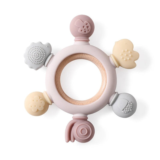 1pc Silicone Teether Food Grade Baby 0 - 12 Toys for Toddlers - BabyHaven
