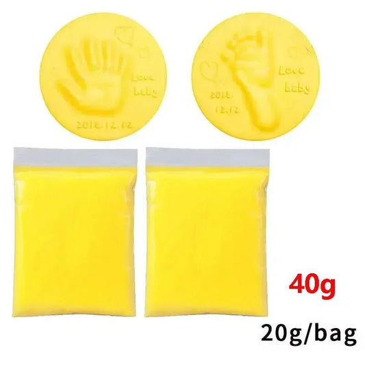 20/40g Baby DIY Hand and Footprint Soft Clay Fluffy Material - BabyHaven