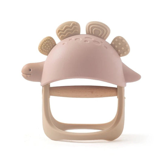 Baby Dinosaur teether Silicone baby toys 0 12 months newborn things Gloves Anti - lost Toys Soft material Silicone baby teether - BabyHaven