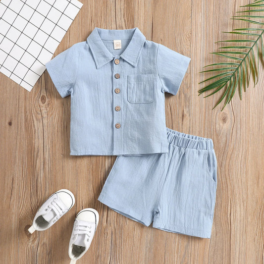Baby Boy Summer Clothes Toddler Infant T-Shirt Shorts Set - BabyHaven
