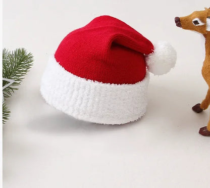 Sending Hats Baby Christmas Rompers Clothes Red Reindeer Knit Newborn Boy Girl Jumpsuits Winter Infant Kids New Year Playsuits