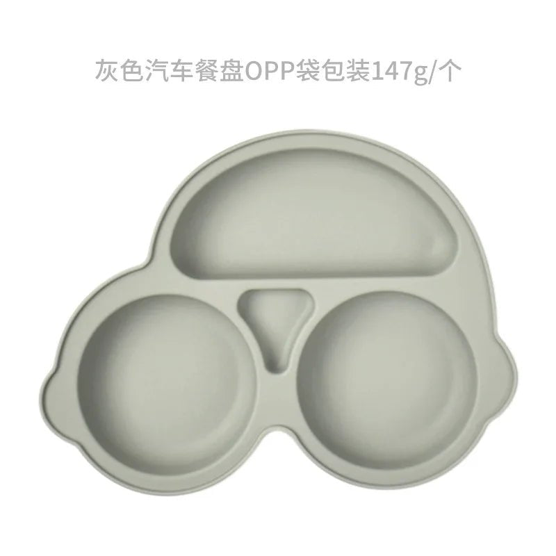 Baby Safe Silicone Dining Plate Suction Cartoon Bowl - BabyHaven
