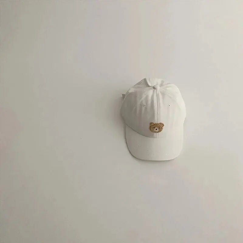 Cute Bear Embroidery Kids Baseball Cap Adjustable Soft Cotton Breathable Sun Hat for Toddler Boys and Girls - BabyHaven