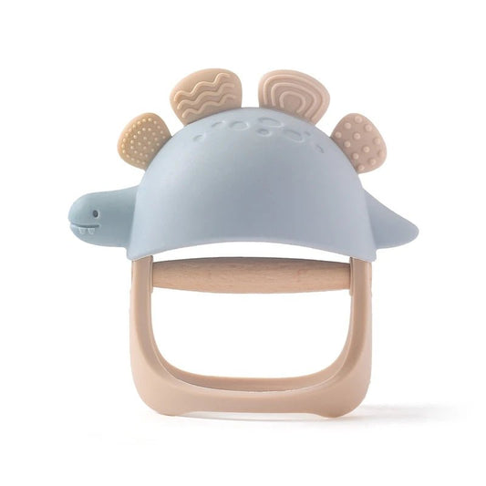 Baby Dinosaur teether Silicone baby toys 0 12 months newborn things Gloves Anti - lost Toys Soft material Silicone baby teether - BabyHaven