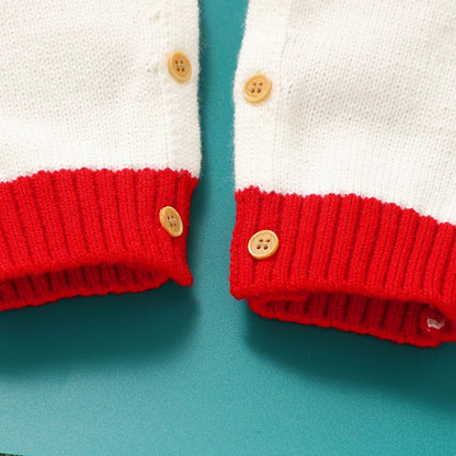 0-18m Christmas Baby Unisex Rompers Winter Reindeer Knitted Newborn Boys Girls Long Sleeve Jumpsuits One Pieces Infant Playsuits